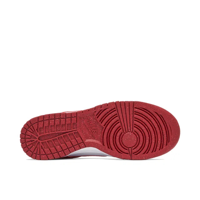 Nike Dunk Low Next Nature Red - Nike Dunk Low sneaker rear heel and sole detail