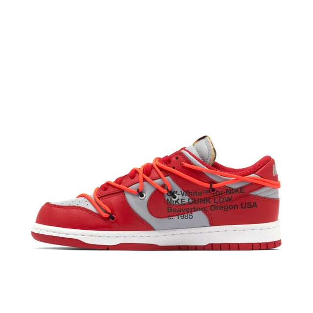 Nike Dunk Low Off White University Red - Nike Dunk Low sneaker alternate angle view