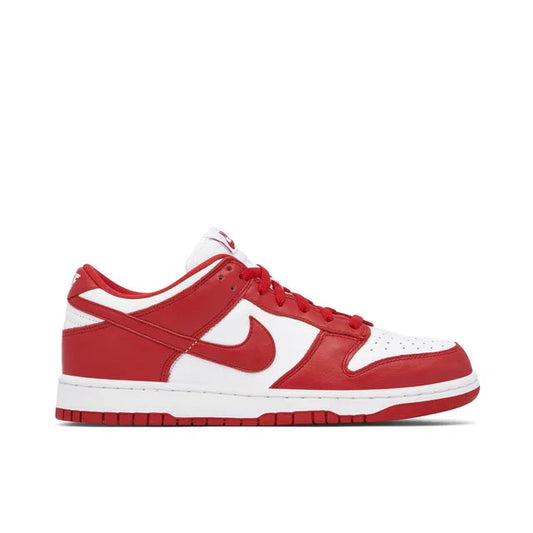 Nike Dunk Low SP University Red - Nike Dunk Low sneaker side profile view on white background