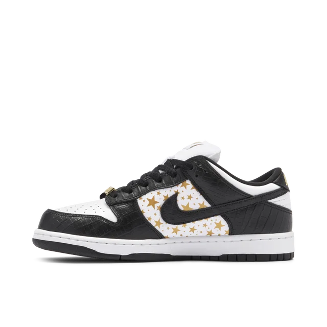 Nike SB Dunk Low Supreme Stars Black - Nike SB Dunk Low sneaker alternate angle view