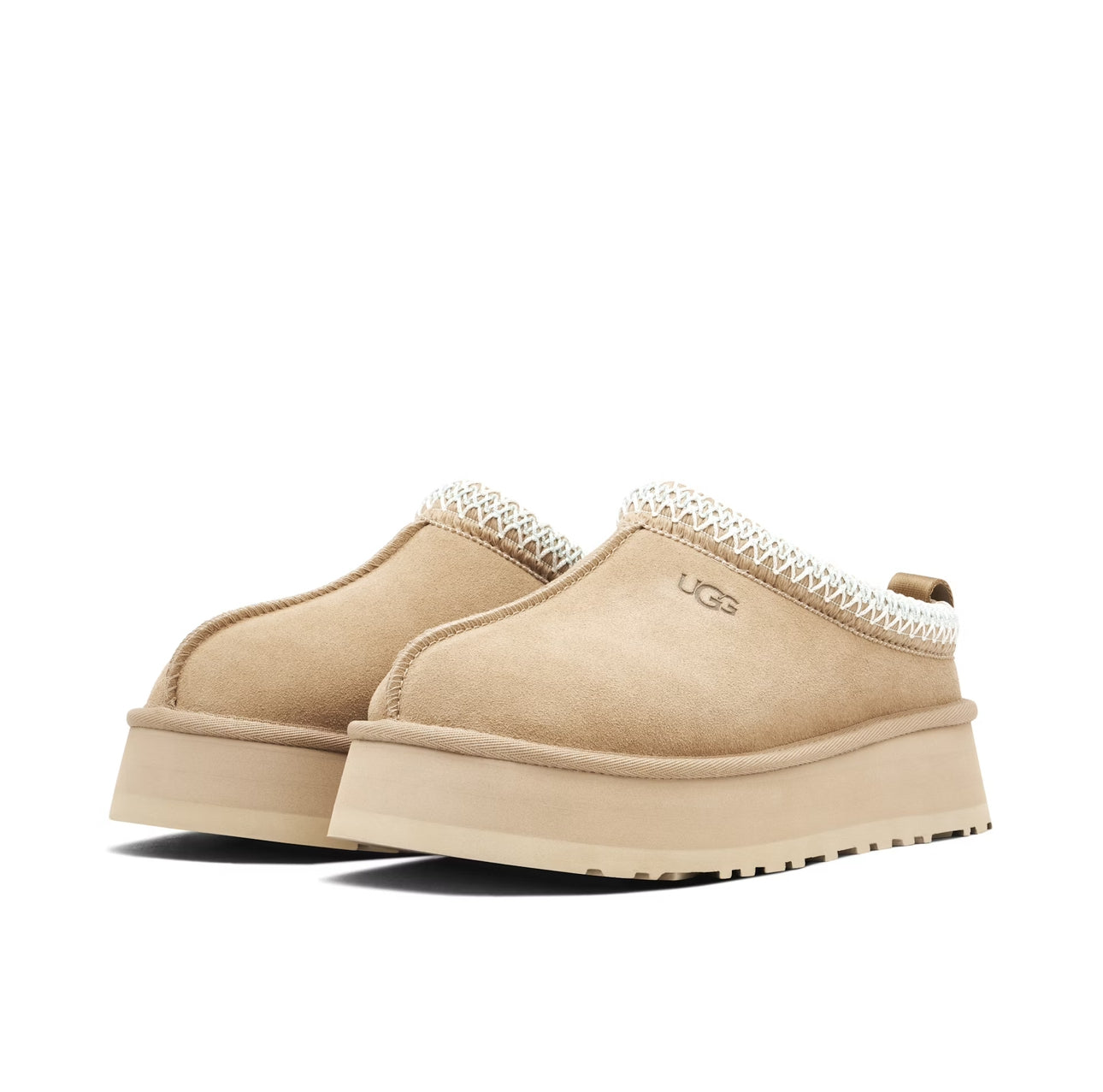 UGG TAZZ ‘SAND’ - UGG Tazz platform slipper rear heel and sole detail